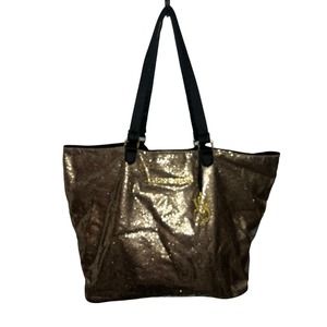Victoria's Secret Luxe Gold Tote Bag